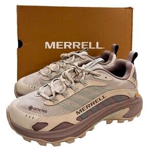 Merrell Moab Speed 2 GTX GORE-TEX Trail Hiking GREIGE Shoes Sz 8.5 NEW J038510